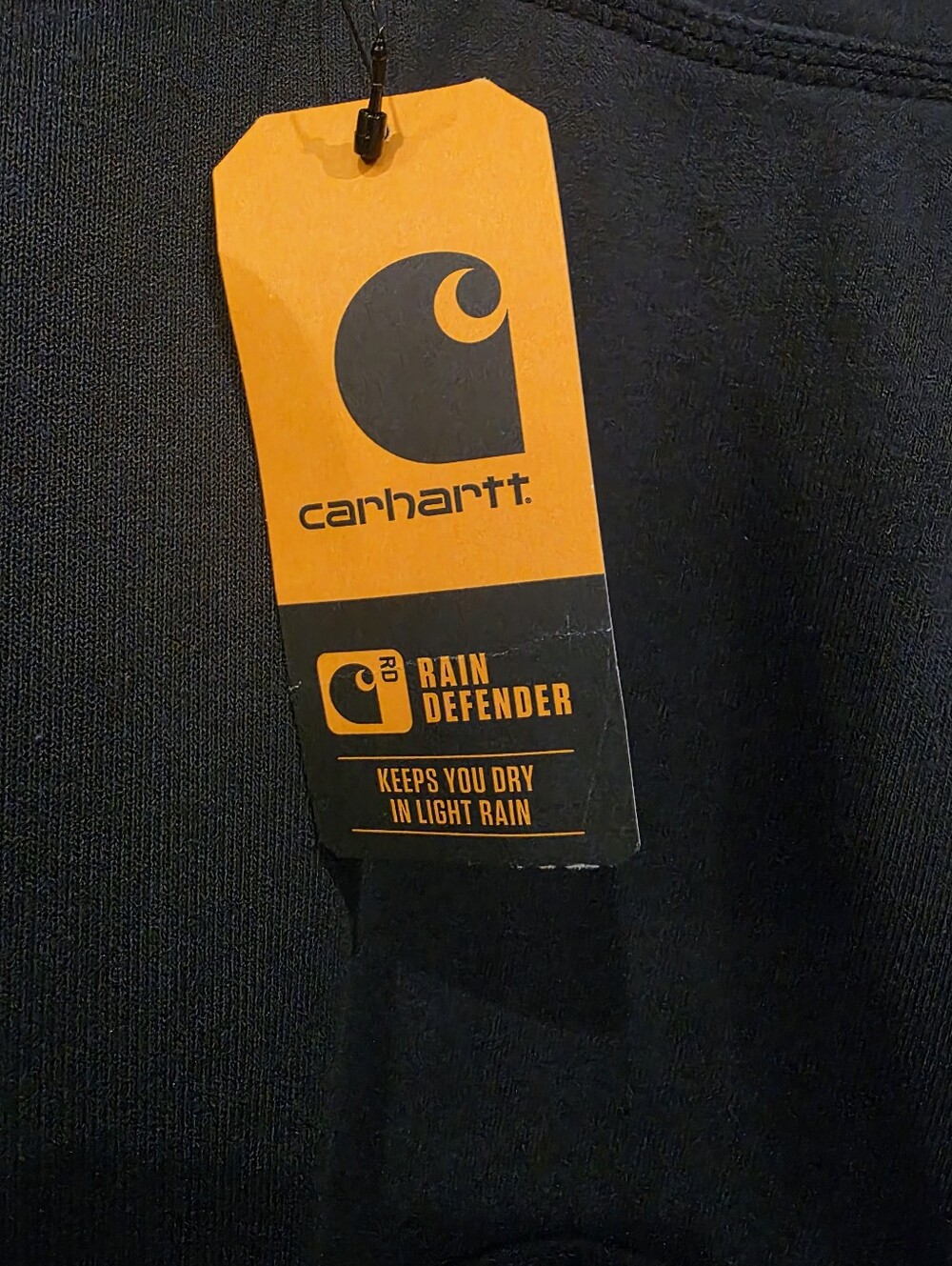 Carhartt Men's Rain Defender 1/4 Zip Hooded Work Sweatshirt Navy Size XL Regular - Picture 2 of 6